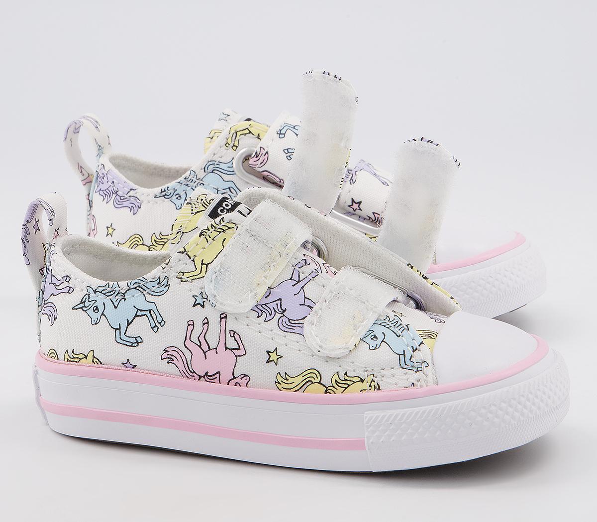 Converse All Star 2vlace Trainers Converse All Star 2vlace Trainers White Pastel Unicorn Exclusive
