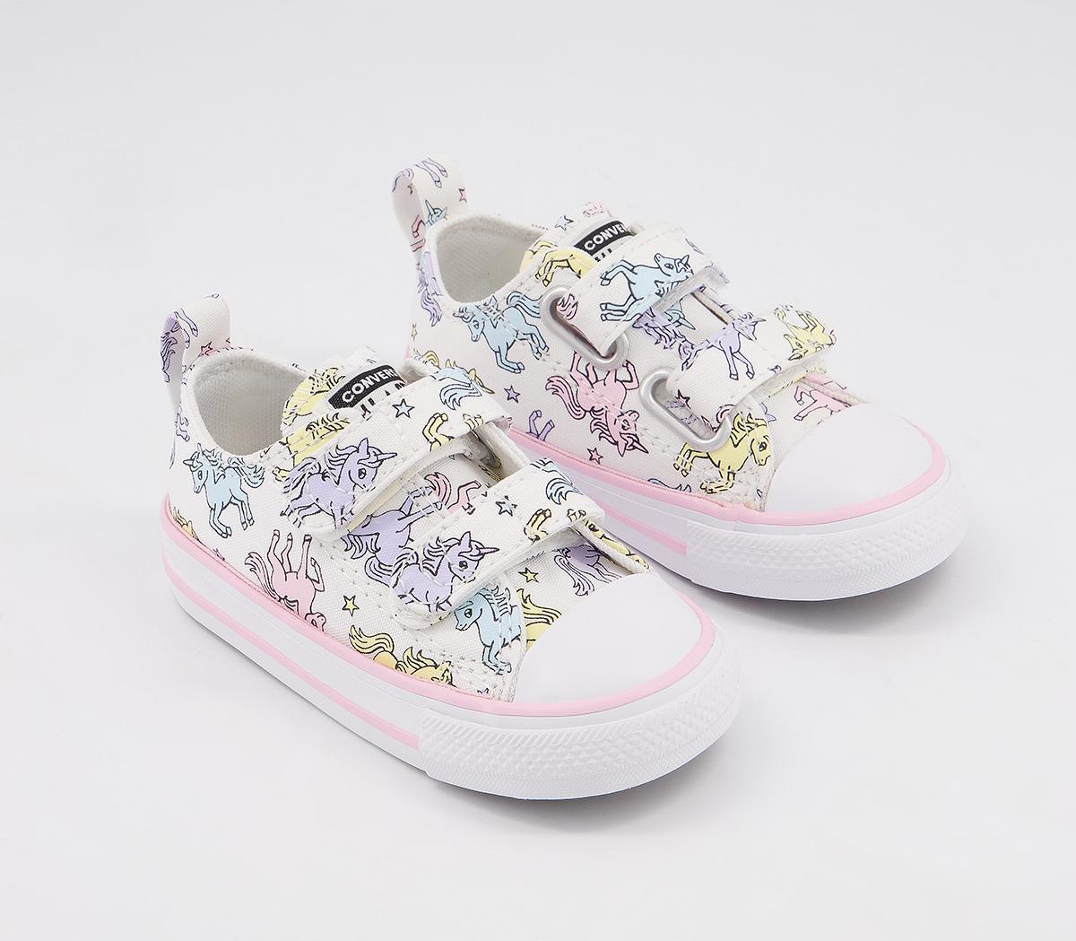 Converse All Star 2vlace Trainers Converse All Star 2vlace Trainers White Pastel Unicorn Exclusive