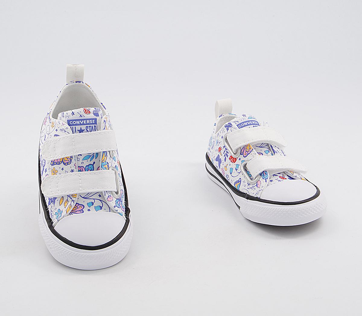 Converse All Star 2vlace Trainers Converse All Star 2vlace Trainers White Black White Butterfly