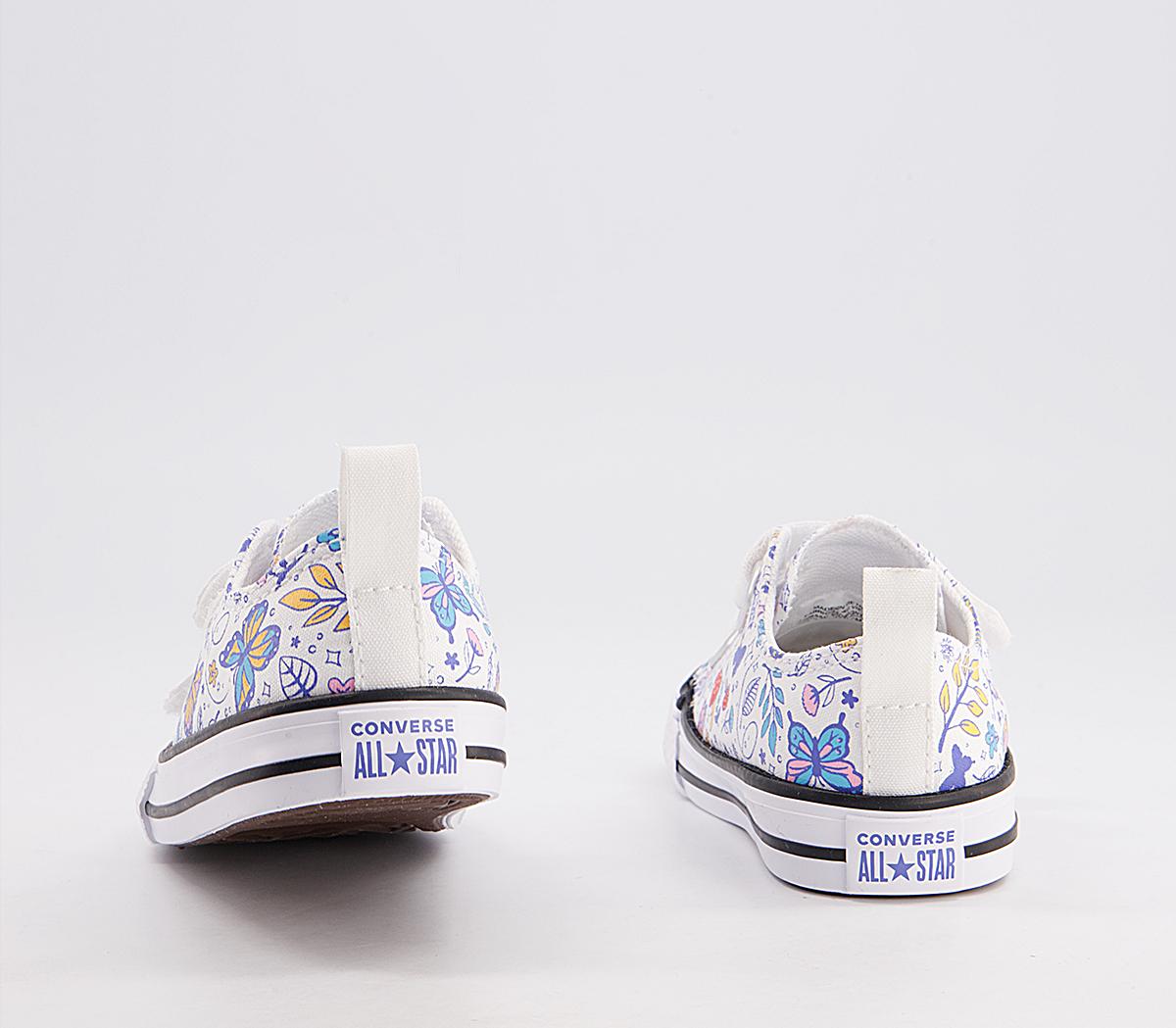 Converse All Star 2vlace Trainers Converse All Star 2vlace Trainers White Black White Butterfly