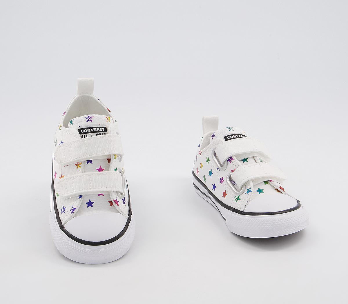 Converse All Star 2vlace Trainers White Black White Foil Stars - Unisex