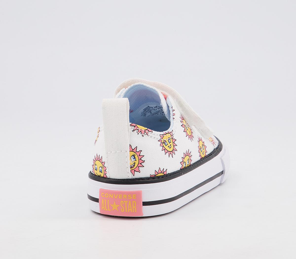 Converse All Star 2vlace Trainers Converse All Star 2vlace Trainers White Citron Pulse Chambray Blue Sun