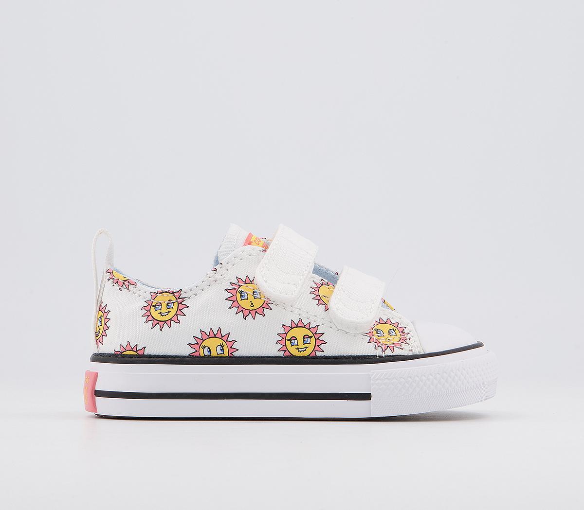 ConverseAll Star 2vlace TrainersWhite Citron Pulse Chambray Blue Sun