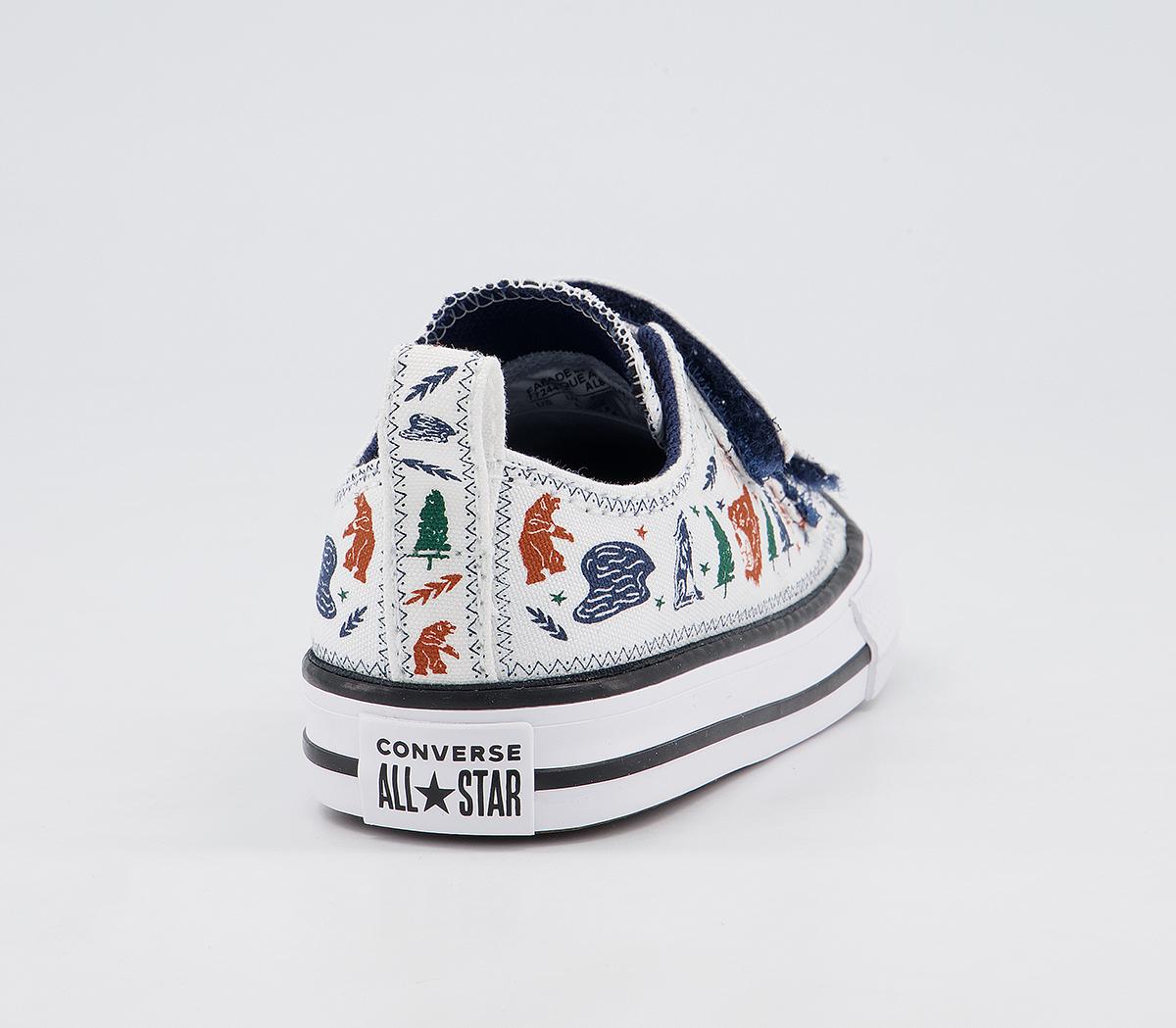 Converse All Star 2vlace Trainers Converse All Star 2vlace Trainers White Midnight Navy Black Explorer