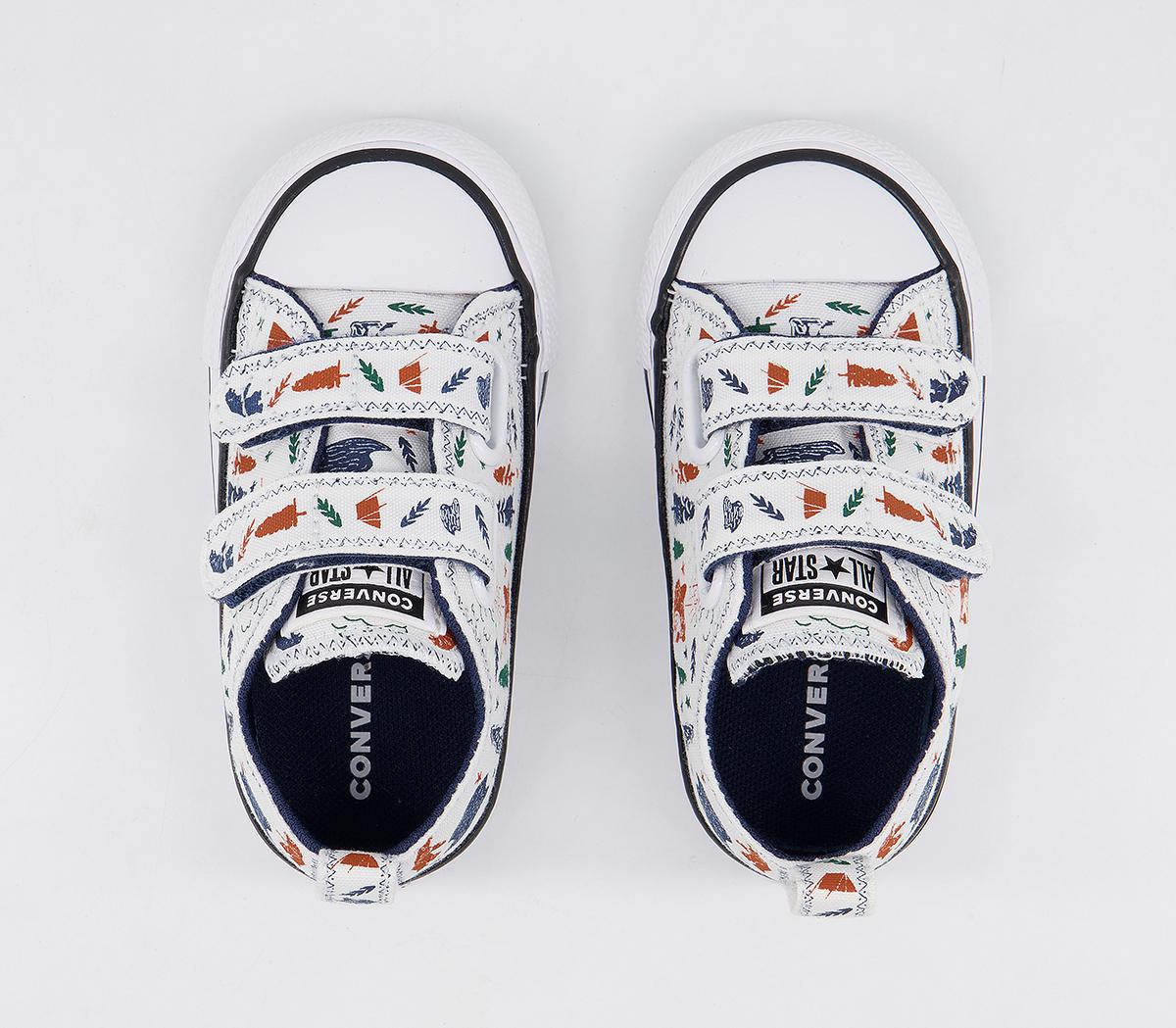Converse All Star 2vlace Trainers Converse All Star 2vlace Trainers White Midnight Navy Black Explorer