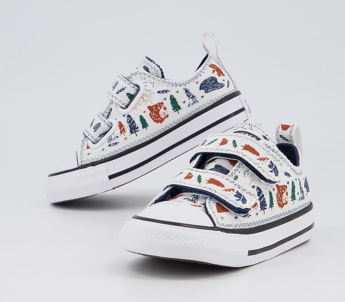 Converse All Star 2vlace Trainers Converse All Star 2vlace Trainers White Midnight Navy Black Explorer