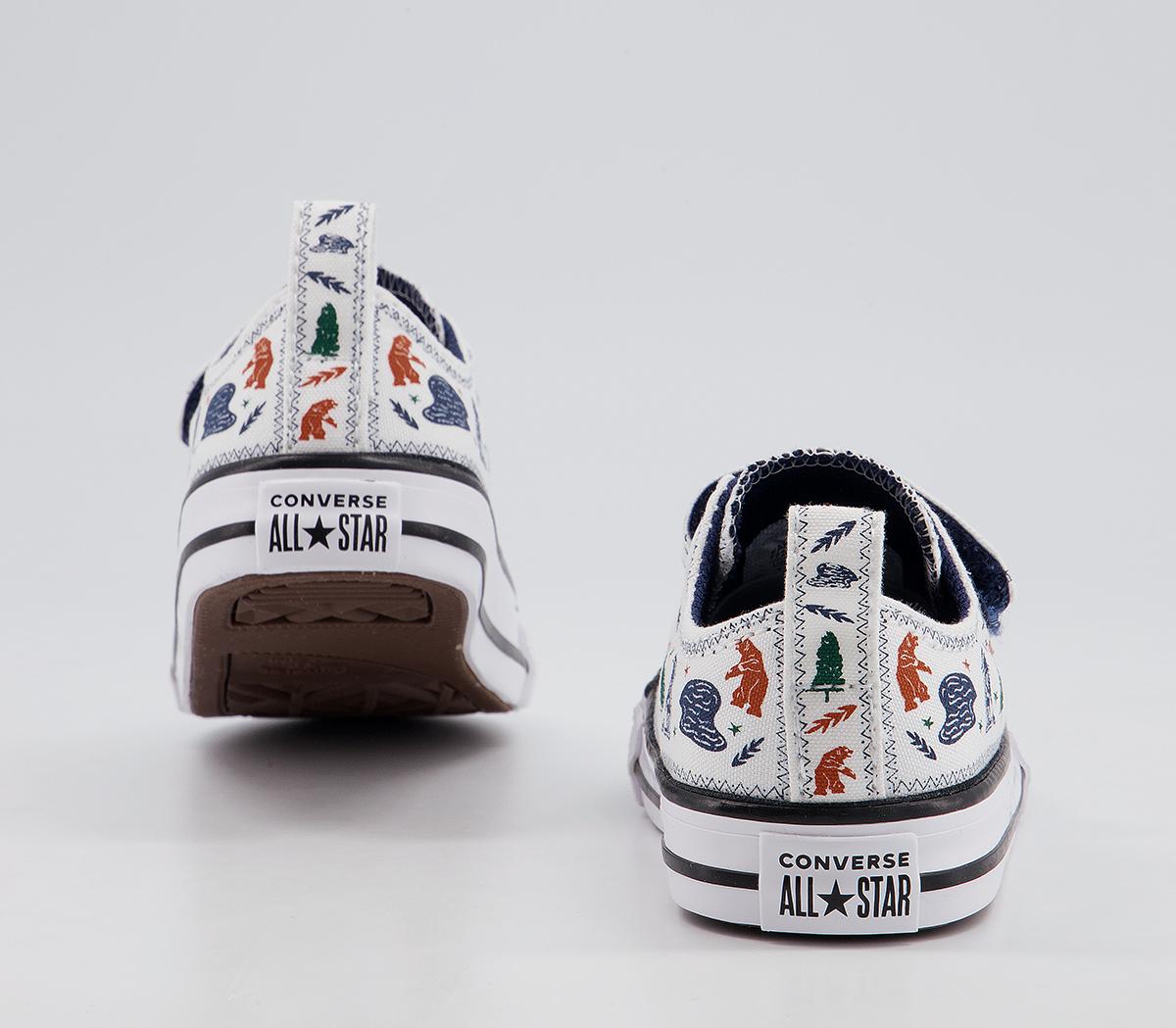 Converse All Star 2vlace Trainers Converse All Star 2vlace Trainers White Midnight Navy Black Explorer