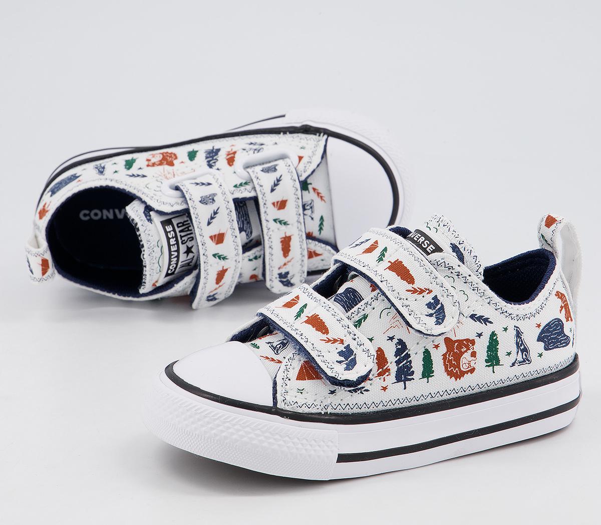 Converse All Star 2vlace Trainers Converse All Star 2vlace Trainers White Midnight Navy Black Explorer