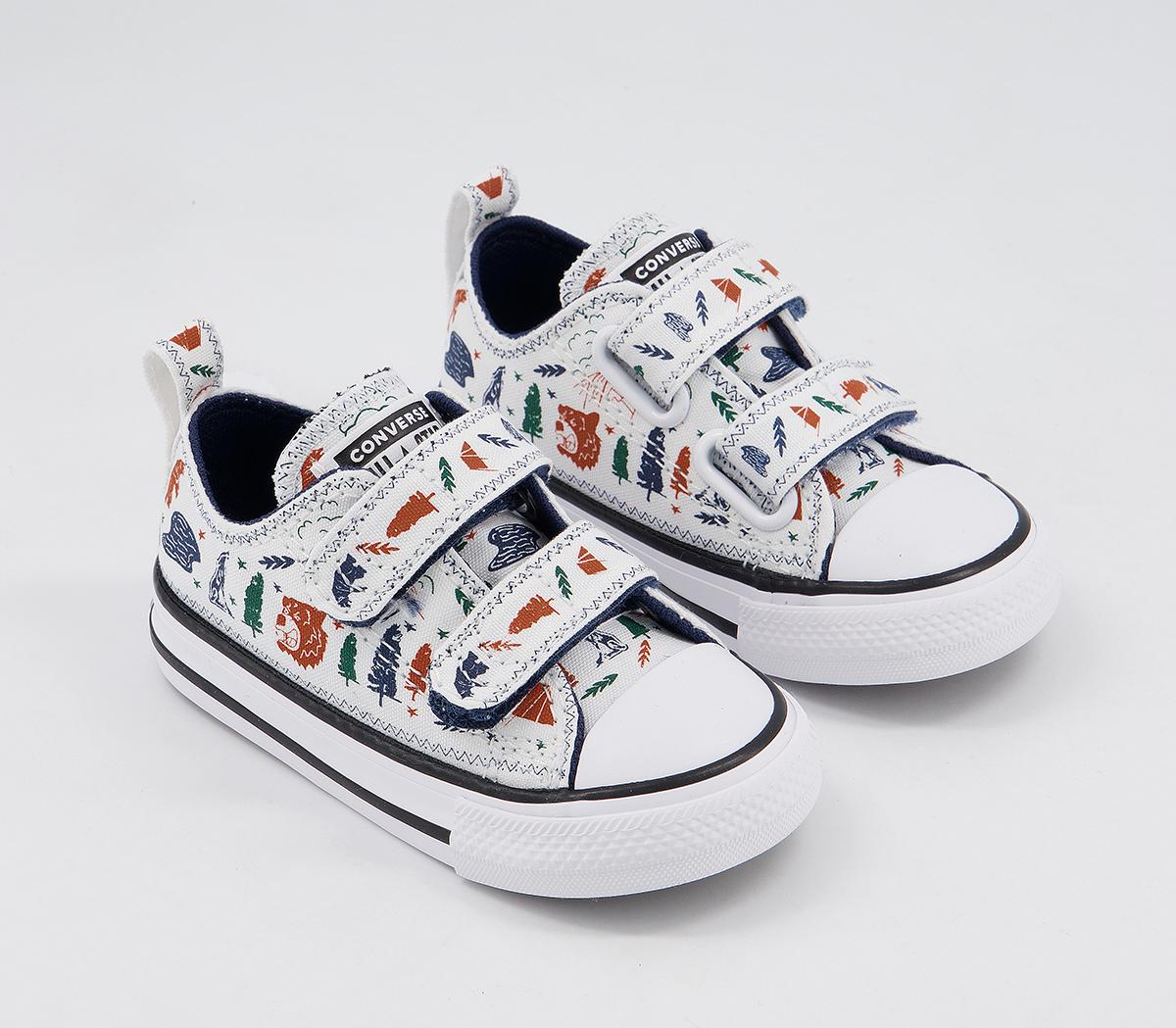 Converse All Star 2vlace Trainers Converse All Star 2vlace Trainers White Midnight Navy Black Explorer
