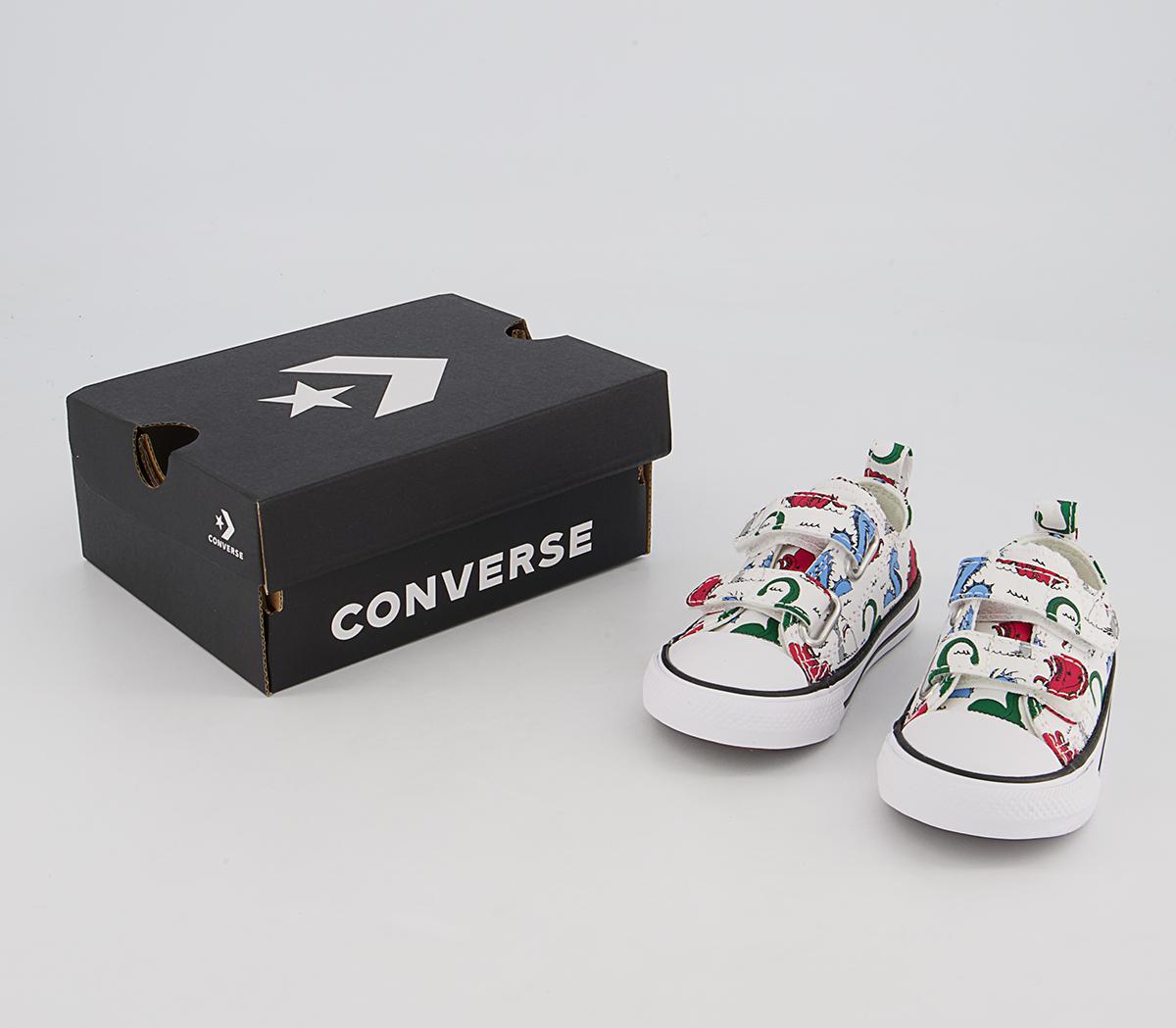 Converse All Star 2vlace Trainers Converse All Star 2vlace Trainers Under The Sea White Multi Black