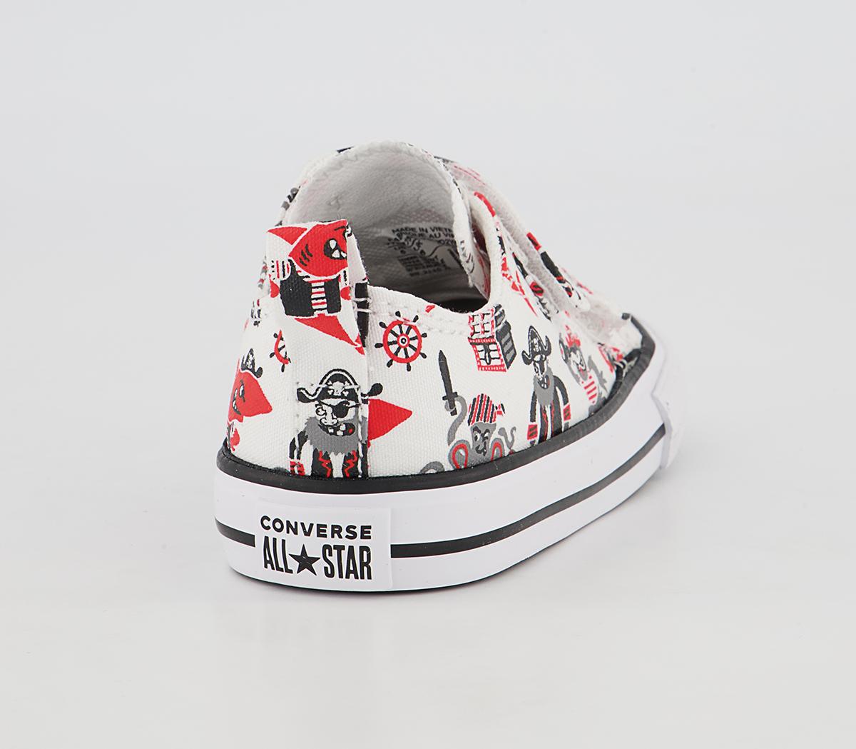 Converse All Star 2vlace Trainers Converse All Star 2vlace Trainers White University Red Black Pirates