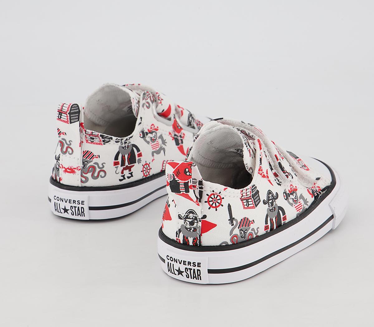 Converse All Star 2vlace Trainers Converse All Star 2vlace Trainers White University Red Black Pirates