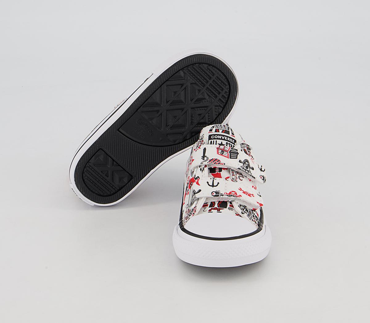 Converse All Star 2vlace Trainers Converse All Star 2vlace Trainers White University Red Black Pirates