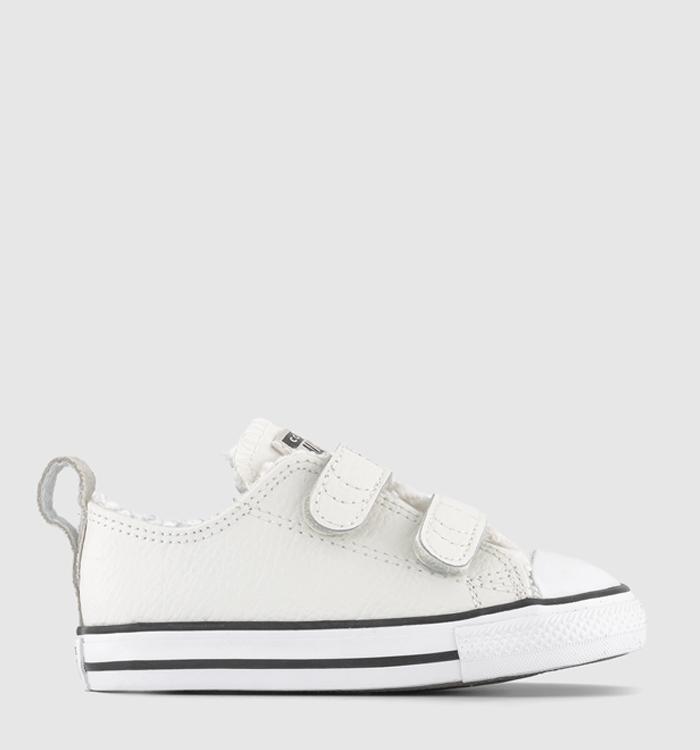 Converse All Star 2vlace Trainers Egret White Black
