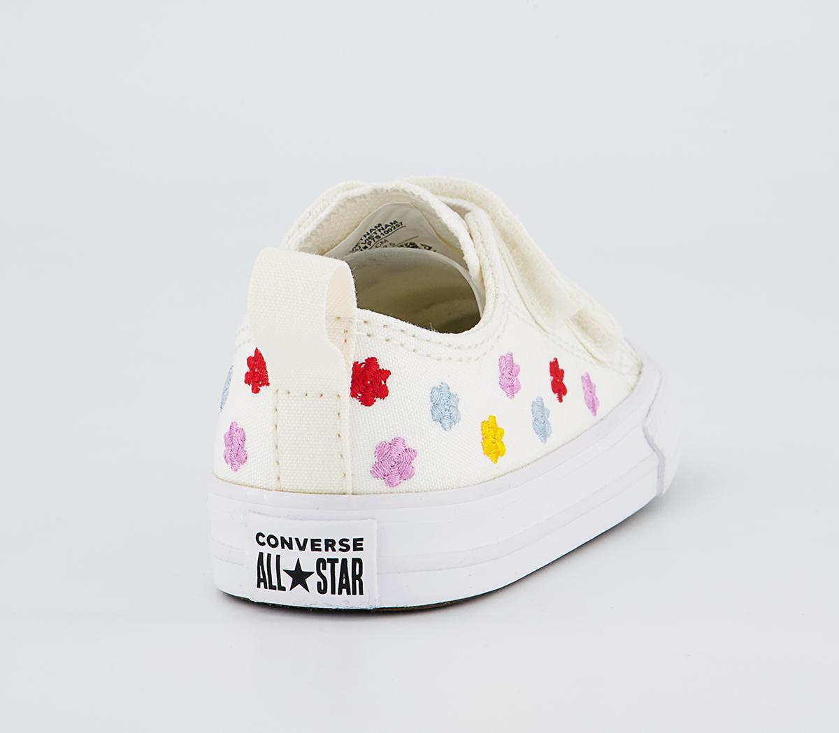 Converse All Star 2vlace Trainers Converse All Star 2vlace Trainers Vintage White Floral Festival