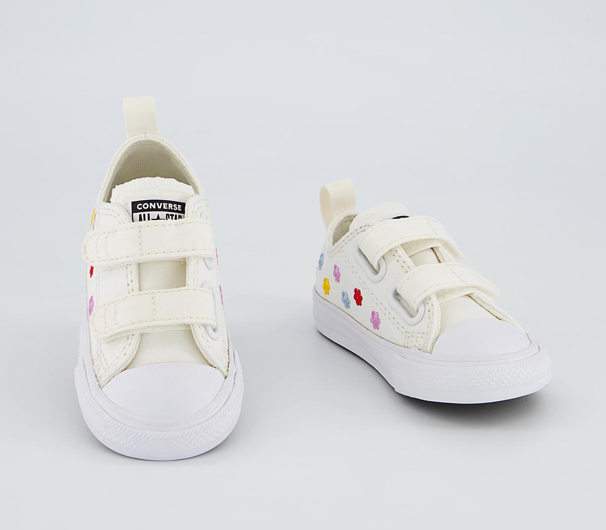 Converse All Star 2vlace Trainers Converse All Star 2vlace Trainers Vintage White Floral Festival