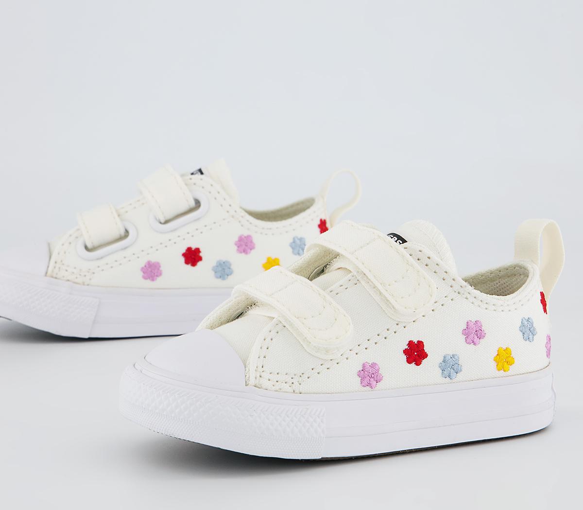 Converse All Star 2vlace Trainers Converse All Star 2vlace Trainers Vintage White Floral Festival
