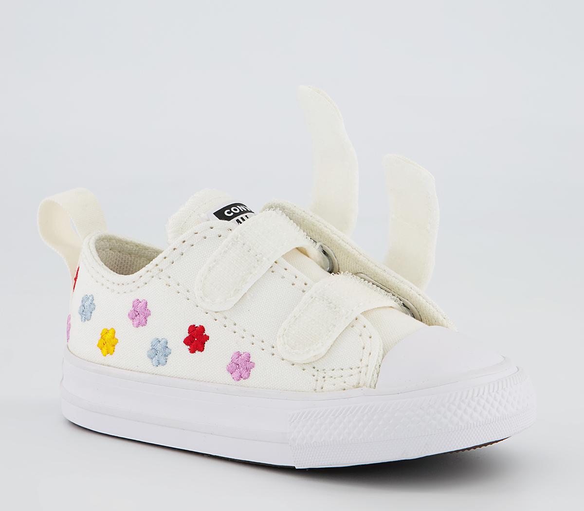 Converse All Star 2vlace Trainers Converse All Star 2vlace Trainers Vintage White Floral Festival