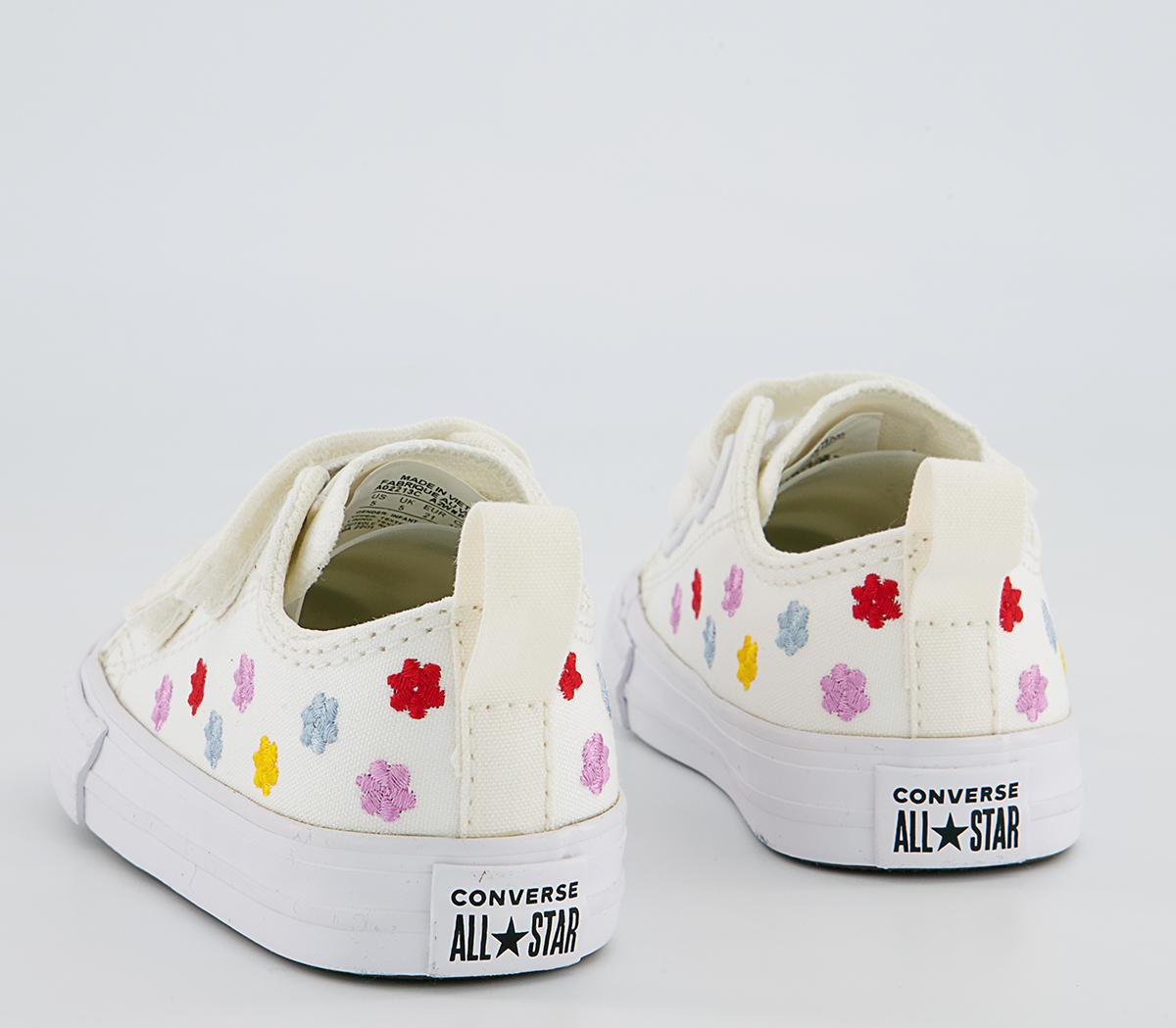 Converse All Star 2vlace Trainers Converse All Star 2vlace Trainers Vintage White Floral Festival
