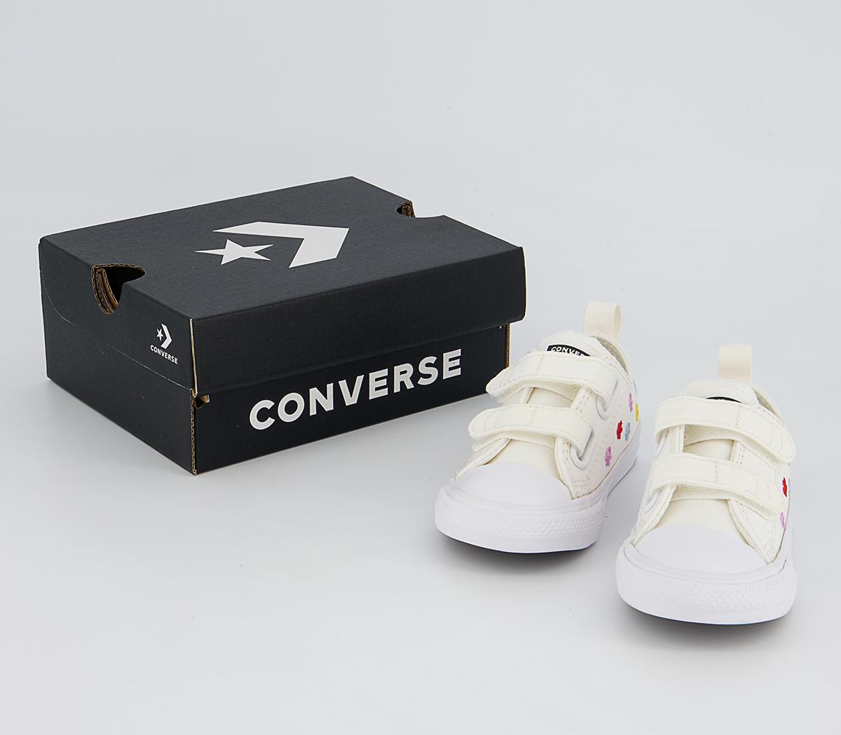 Converse All Star 2vlace Trainers Converse All Star 2vlace Trainers Vintage White Floral Festival