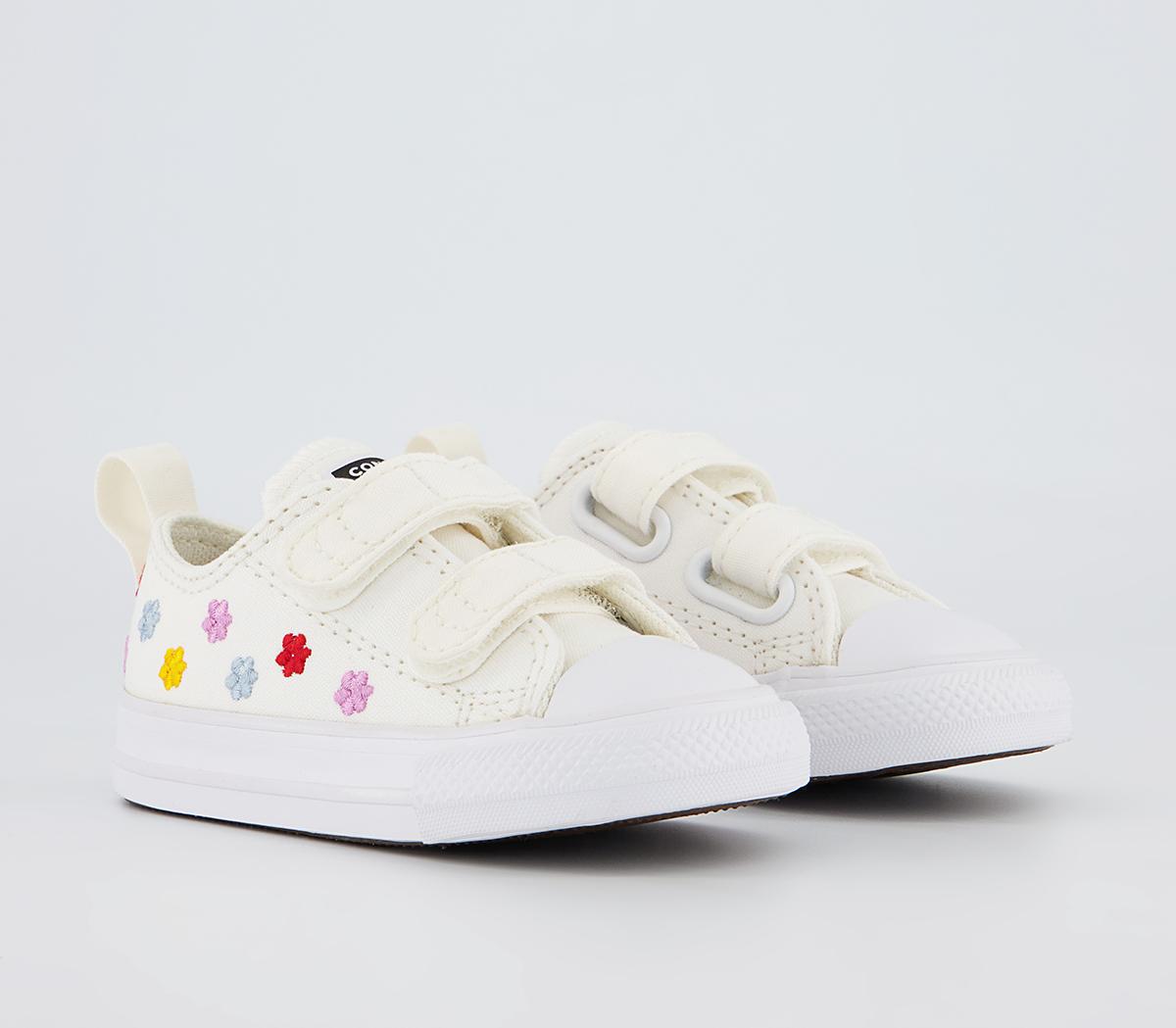 Converse All Star 2vlace Trainers Converse All Star 2vlace Trainers Vintage White Floral Festival