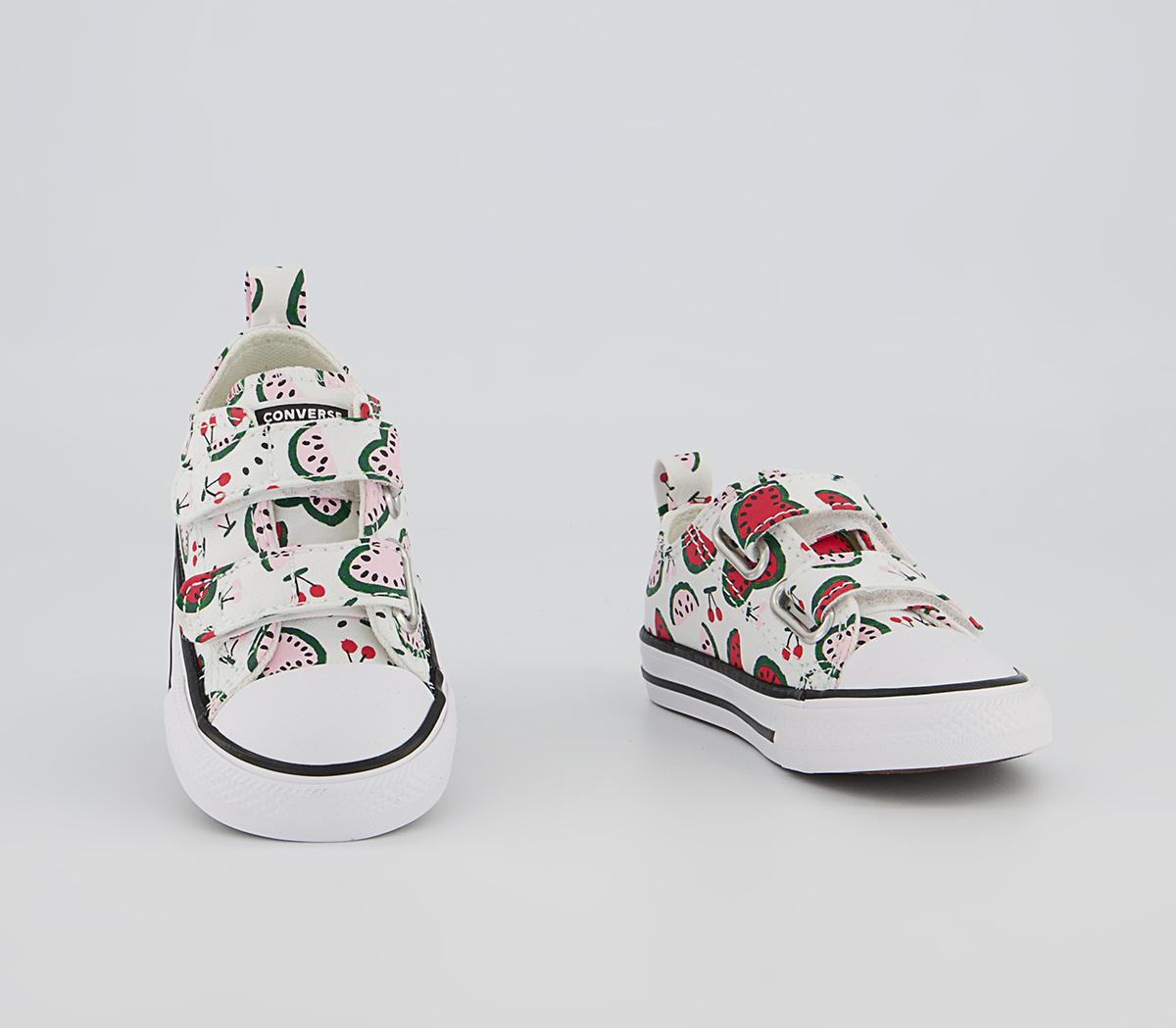 Converse All Star 2vlace Trainers Converse All Star 2vlace Trainers White Multi Watermelon