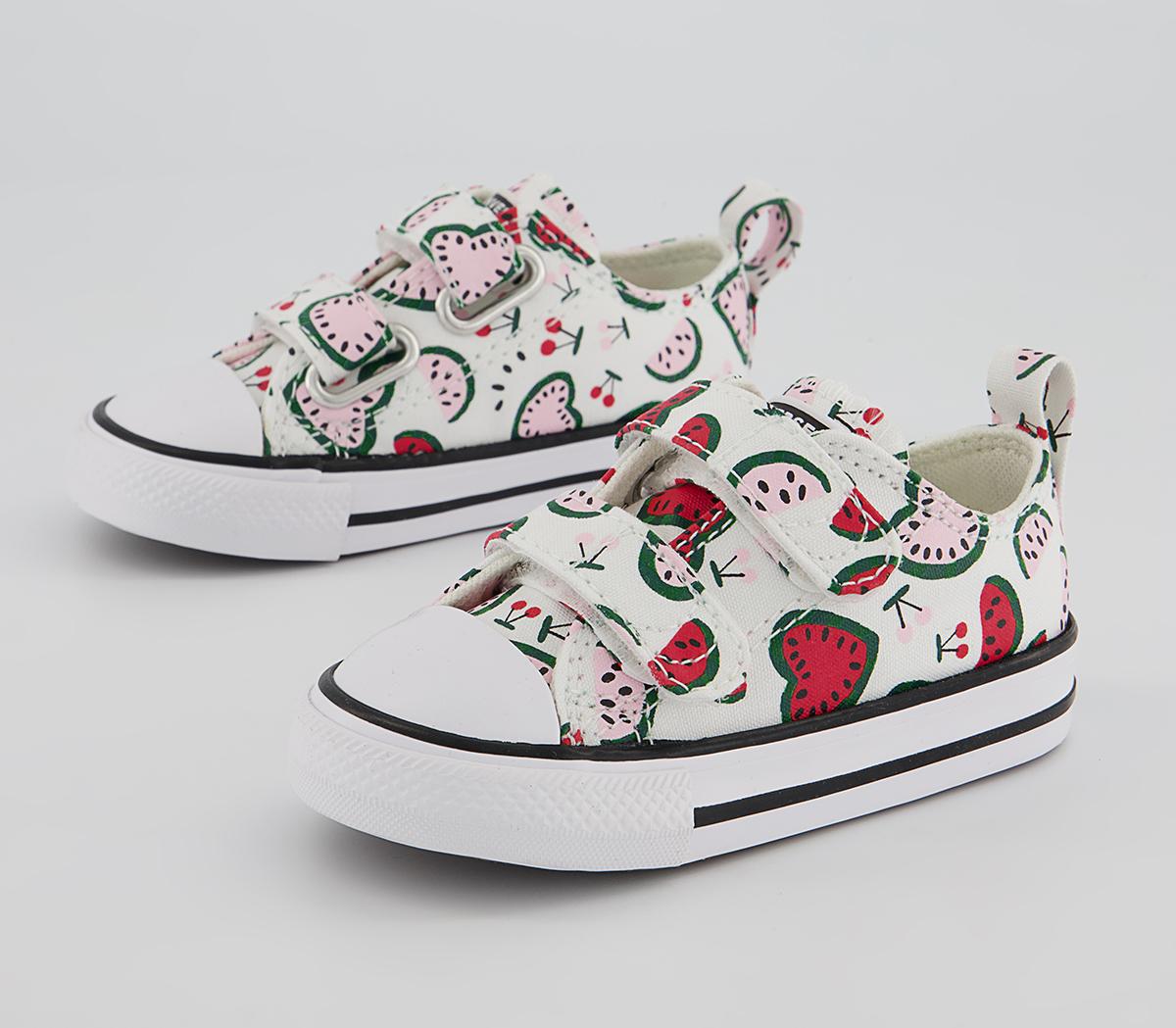 Converse All Star 2vlace Trainers Converse All Star 2vlace Trainers White Multi Watermelon