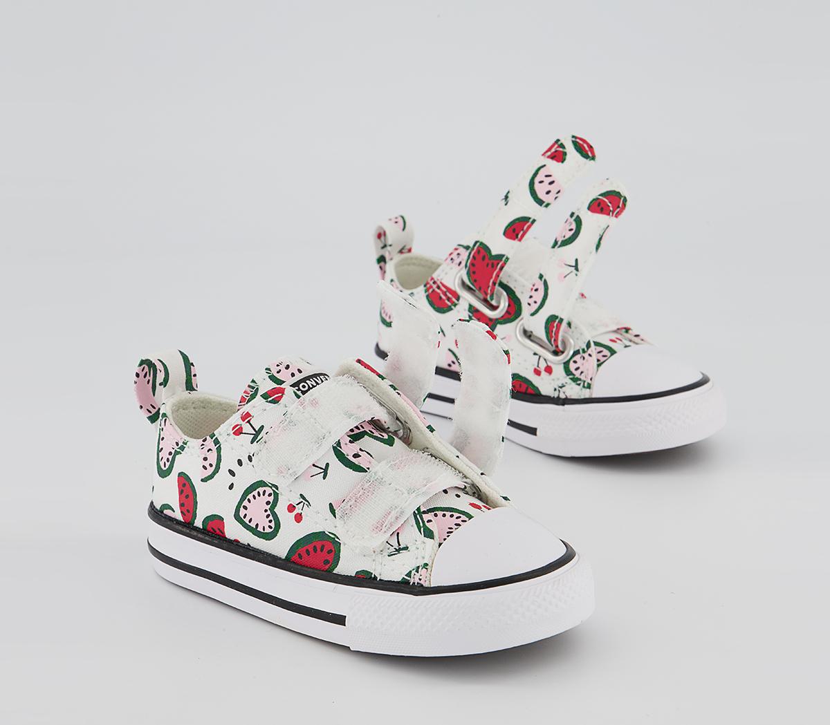 Converse All Star 2vlace Trainers Converse All Star 2vlace Trainers White Multi Watermelon
