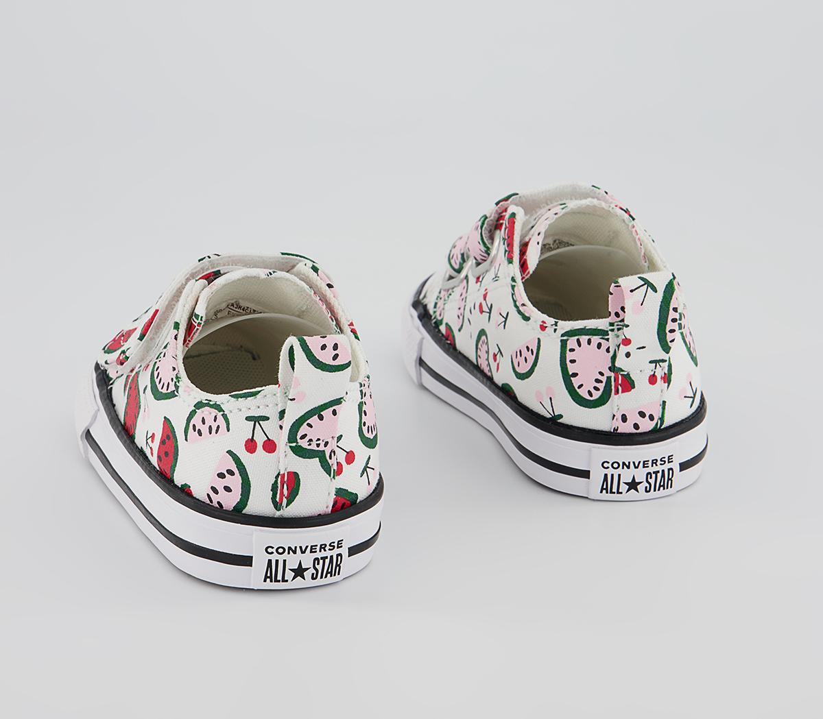 Converse All Star 2vlace Trainers Converse All Star 2vlace Trainers White Multi Watermelon