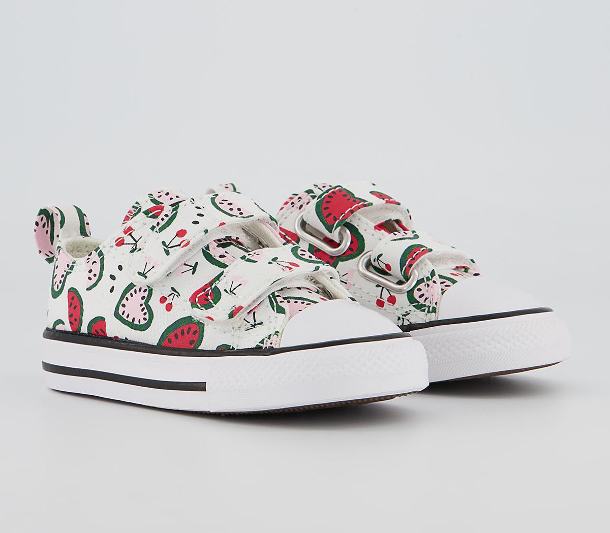 Converse All Star 2vlace Trainers Converse All Star 2vlace Trainers White Multi Watermelon