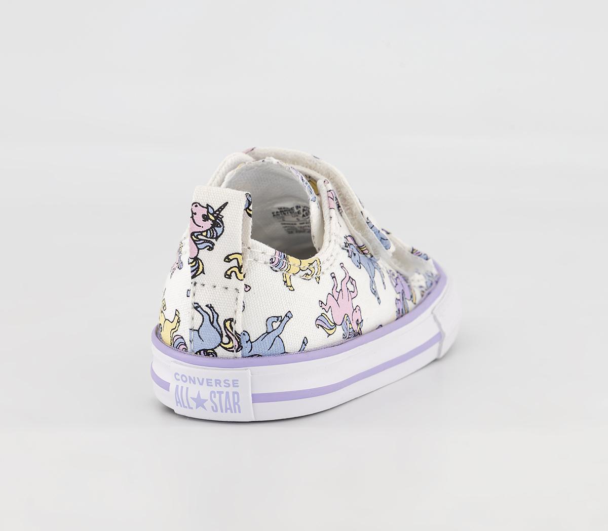 ConverseAll Star 2vlace TrainersWhite Moonstone Violet Unicorn