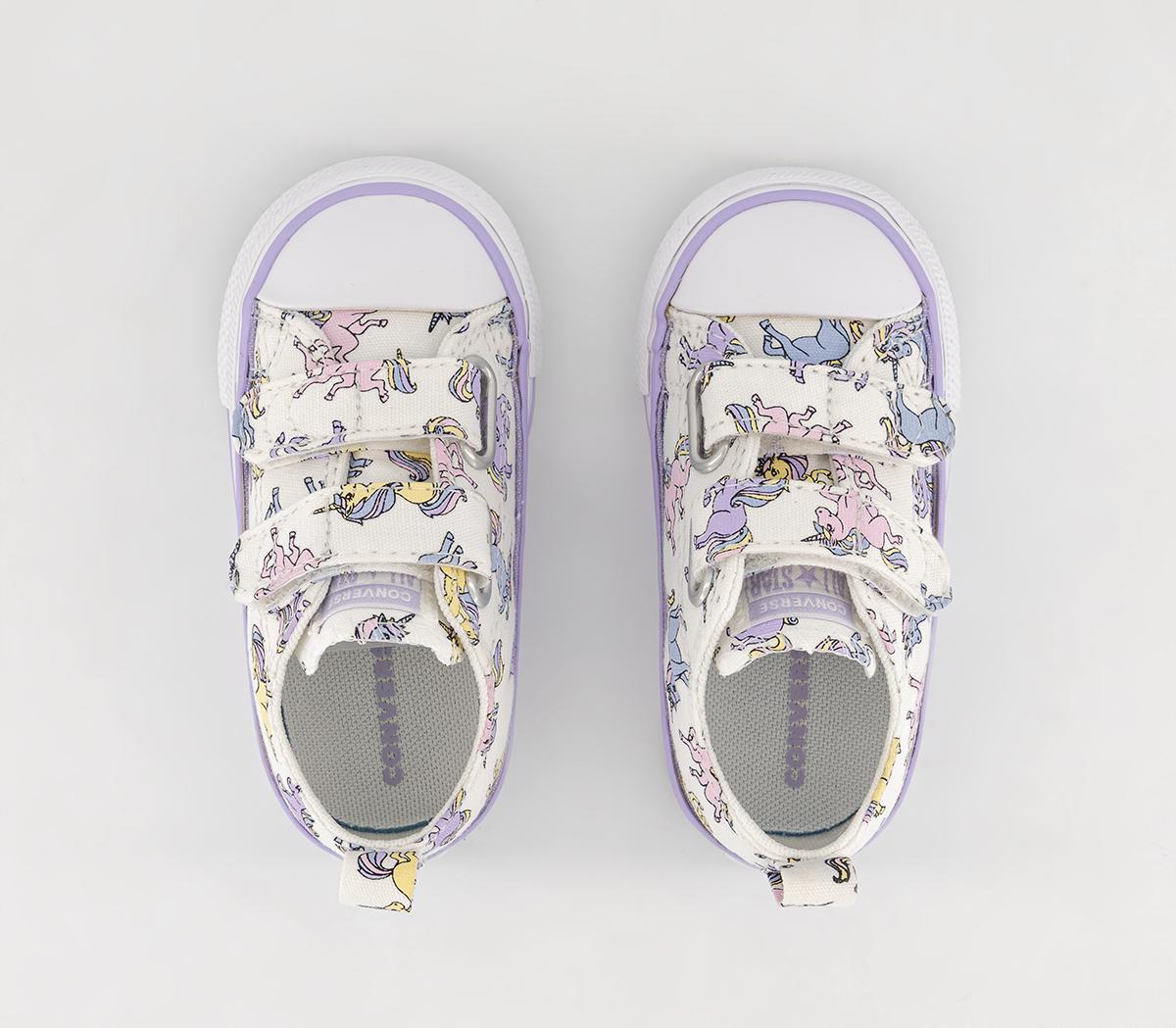 ConverseAll Star 2vlace TrainersWhite Moonstone Violet Unicorn