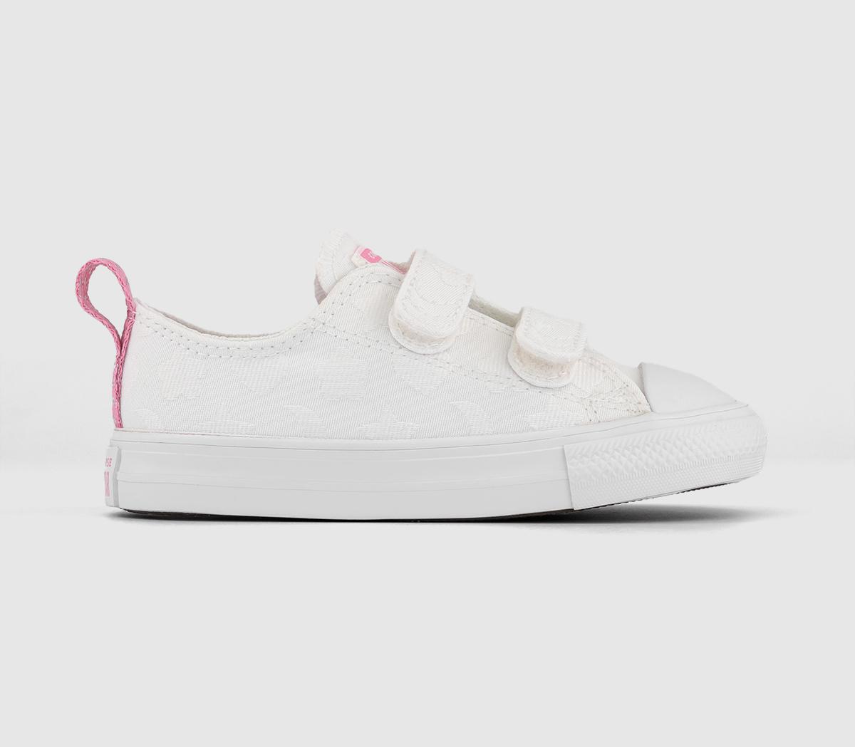 Kids All Star 2vlace Trainers White Oops Pink White