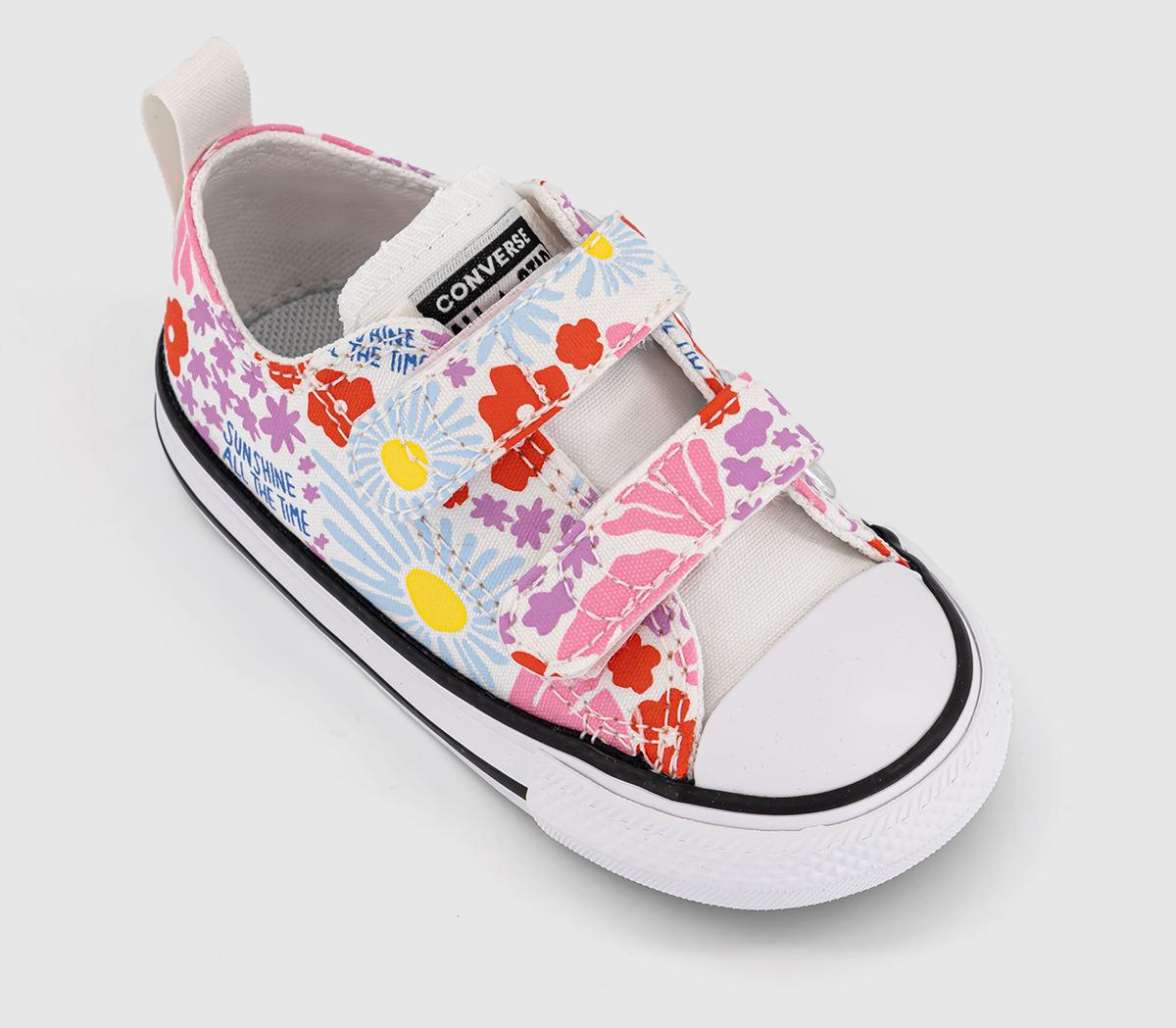 ConverseAll Star 2vlace Trainers Toddler ConverseAll Star 2vlace Trainers ToddlerWhite True Sky Oops Pink