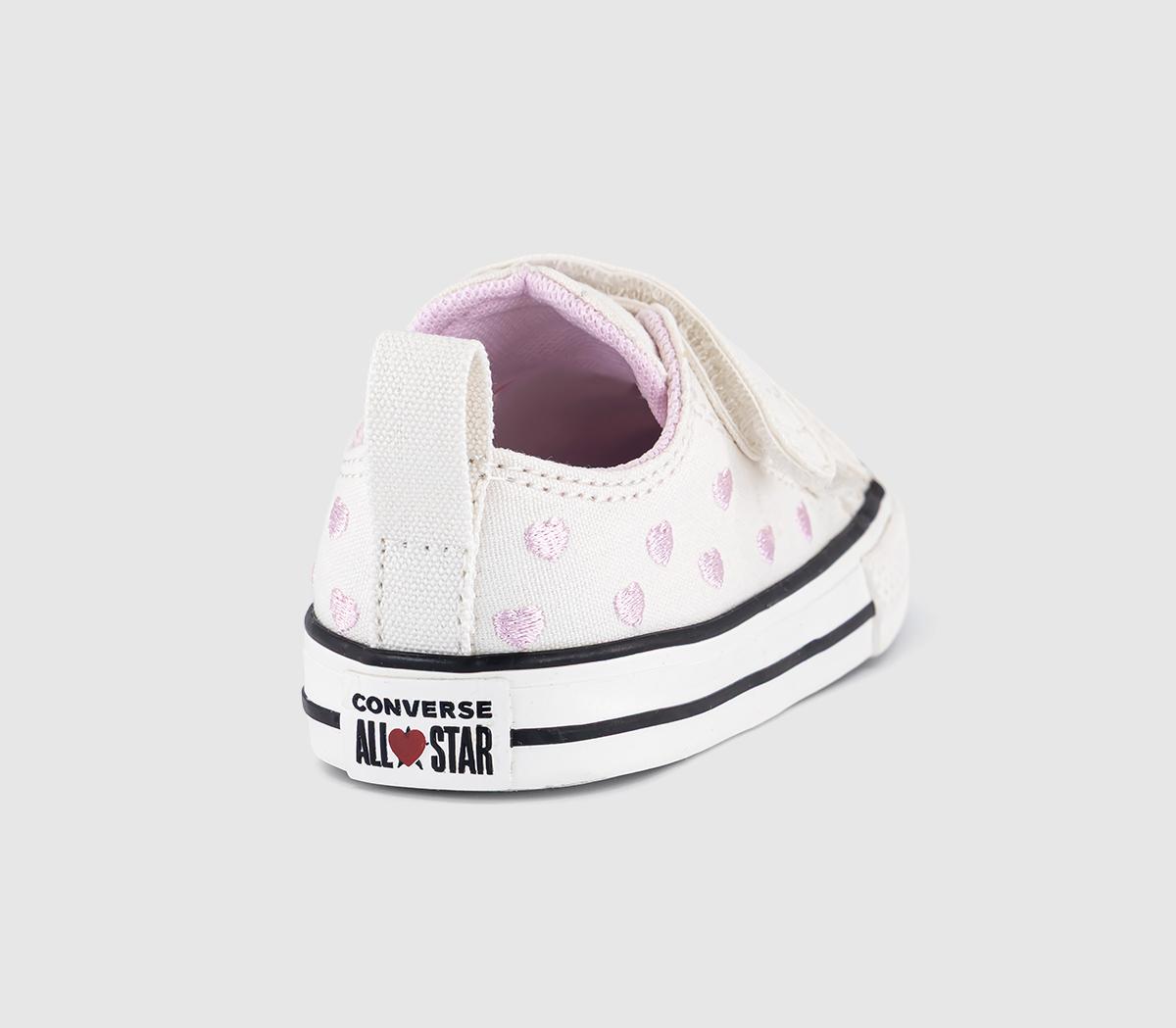 ConverseAll Star 2VLace TrainersVintage White Bloom Heart