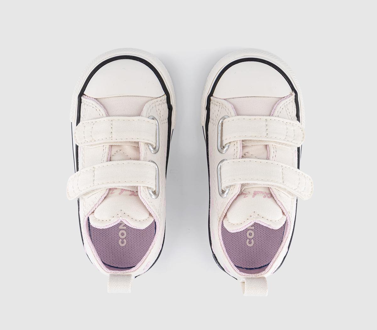 ConverseAll Star 2VLace TrainersVintage White Bloom Heart