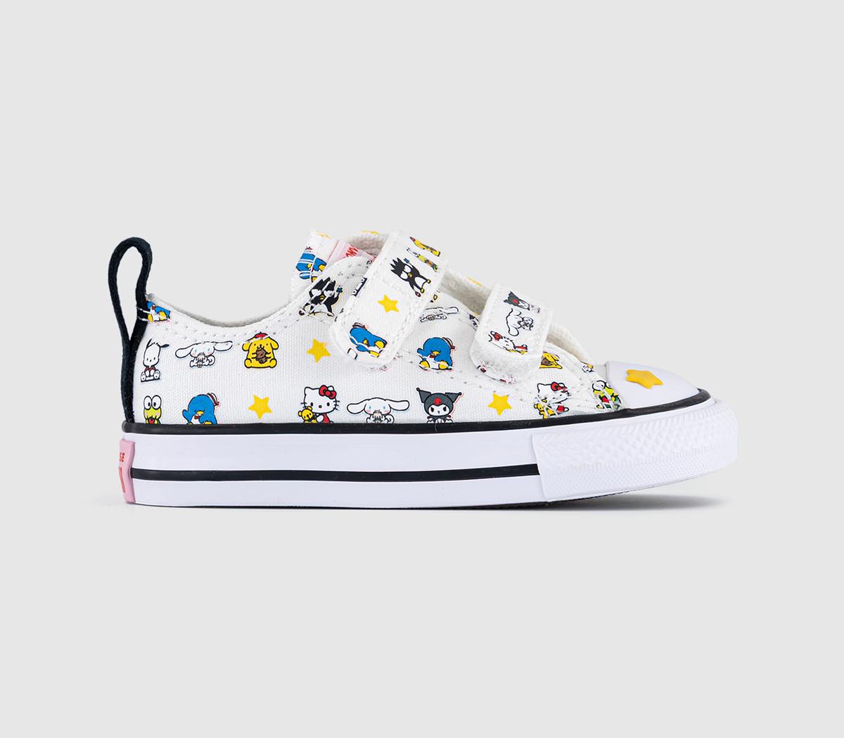 Converse Kids x Hello Kitty All Star Infant 2vlace Trainers White Black, 7infant