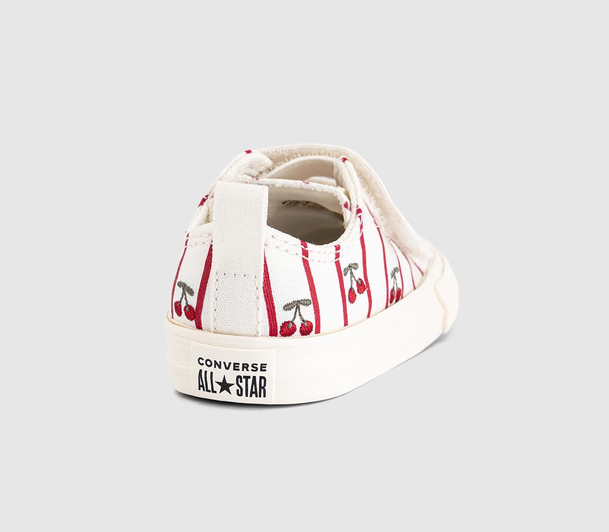 ConverseAll Star 2vlace TrainersVintage White Egret Cherries