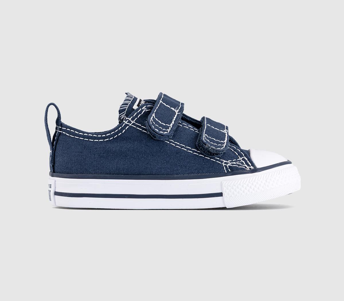 Converse All Star 2Vlace Trainers Athletic Navy White  Blue in Kids  Size 4, Office Shoes
