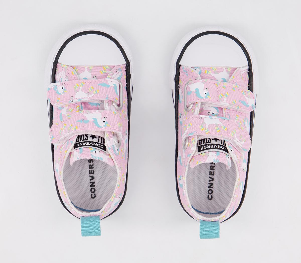Converse All Star 2vlace Trainers Unicorn Pink Glaze Multi Unisex