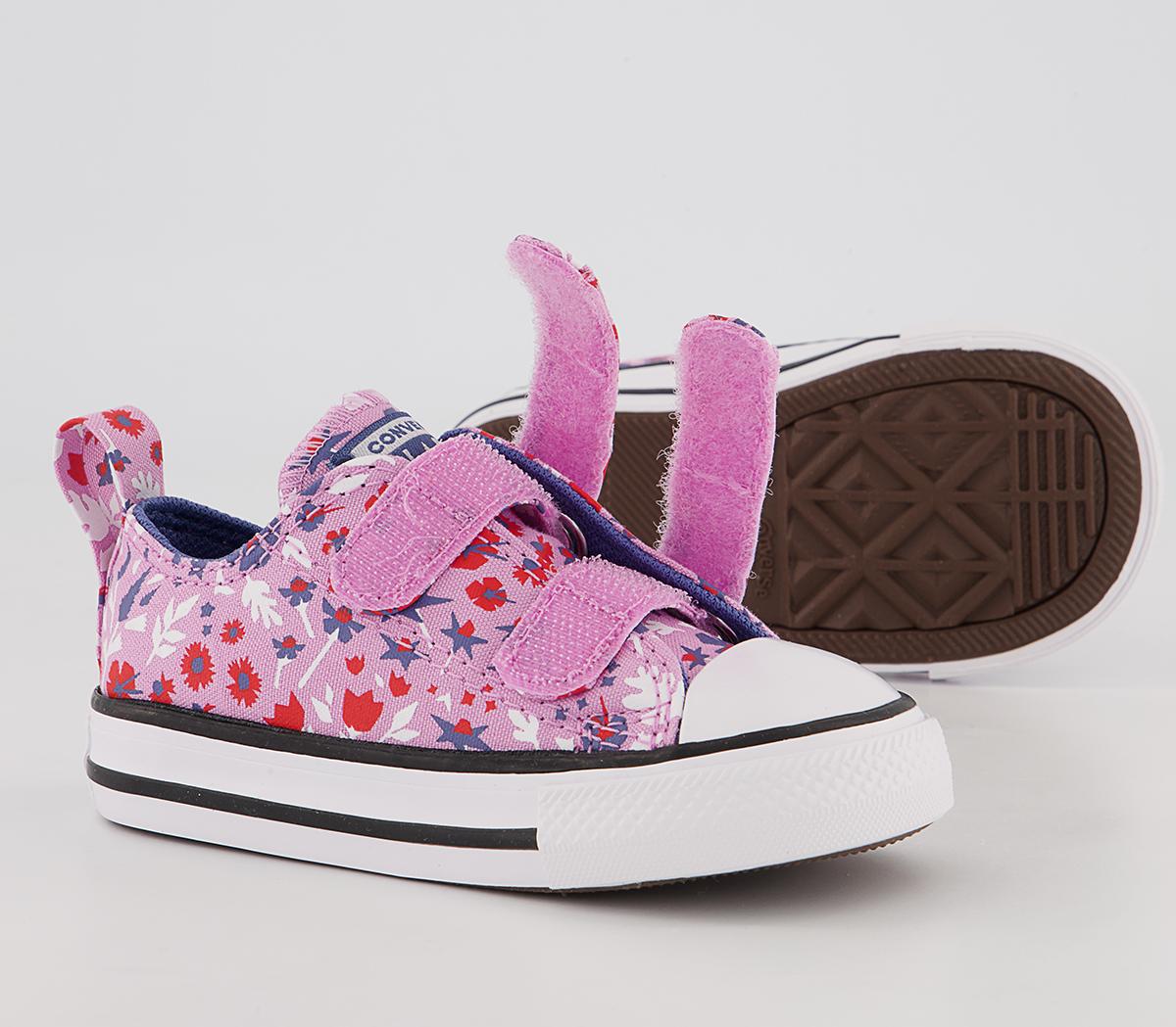 Converse All Star 2vlace Trainers Converse All Star 2vlace Trainers Beyond Pink Washed Indigo Floral