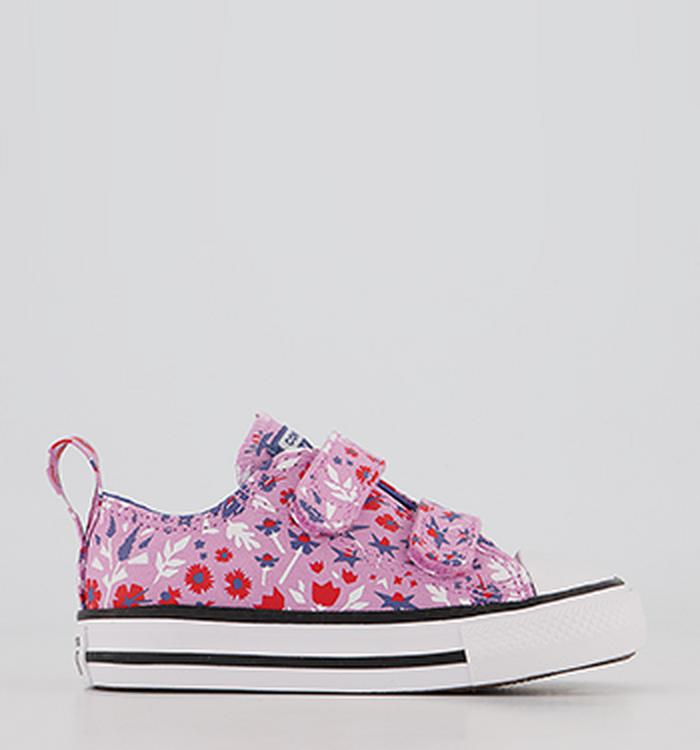Converse All Star 2vlace Trainers Beyond Pink Washed Indigo Floral