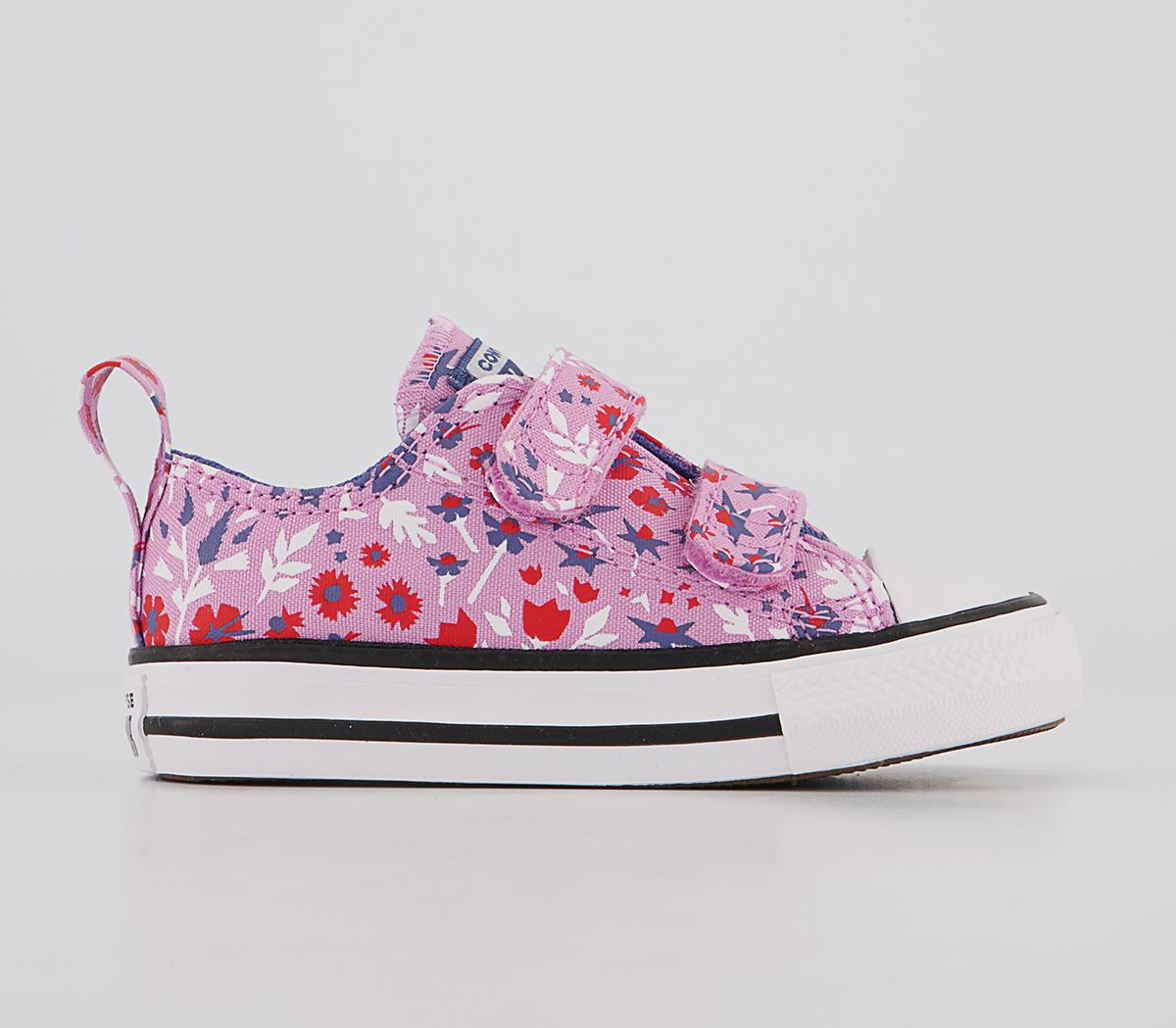 All Star 2vlace Trainers Beyond Pink Washed Indigo Floral