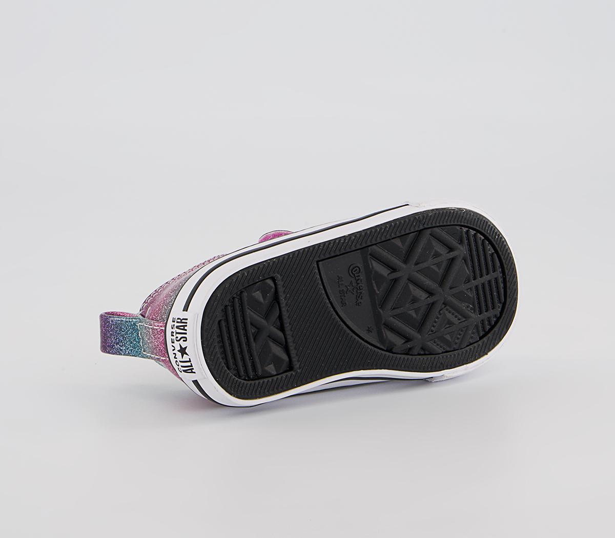 Converse All Star 2vlace Trainers Converse All Star 2vlace Trainers Pink Purple Teal Glitter