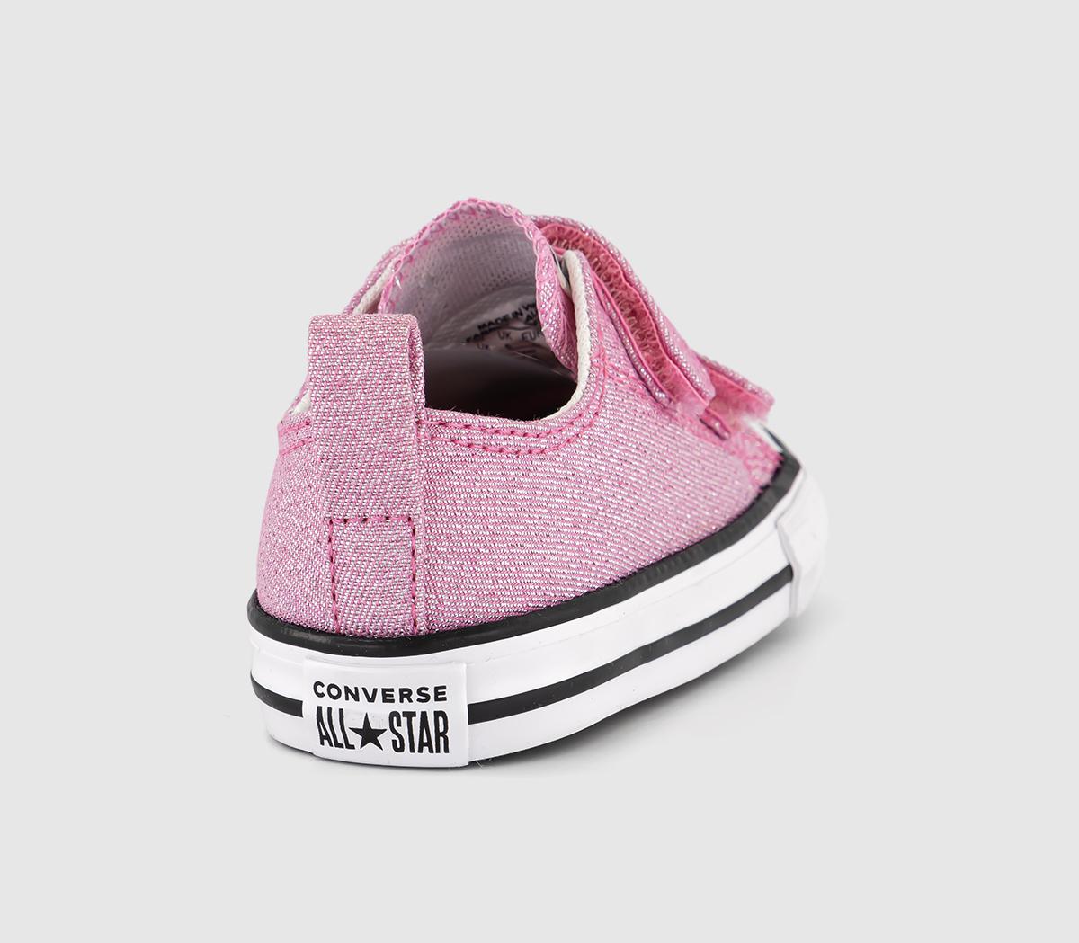 ConverseAll Star 2vlace Infant Trainers Pink Black White
