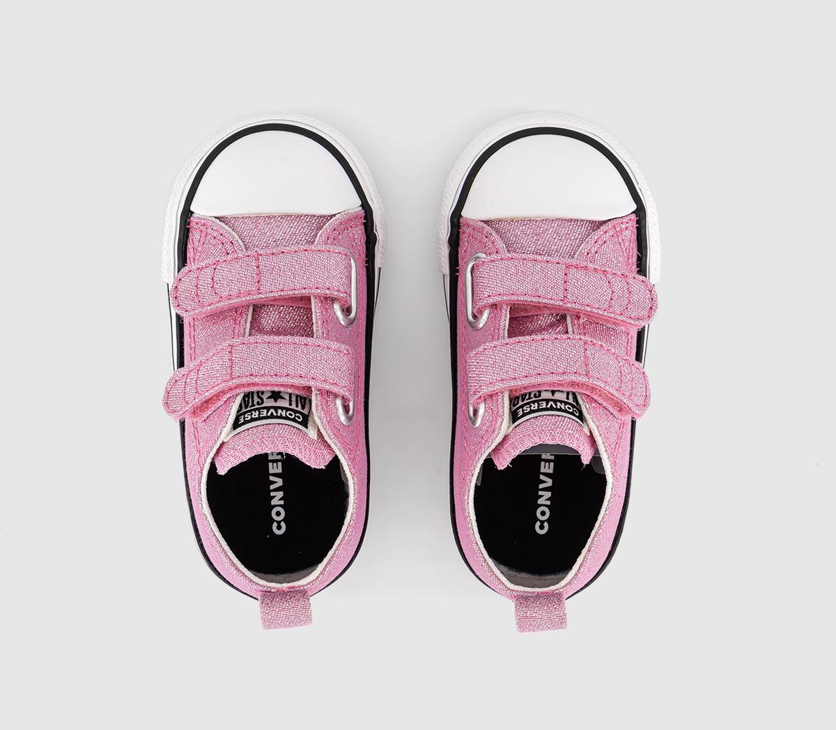ConverseAll Star 2vlace Infant Trainers Pink Black White