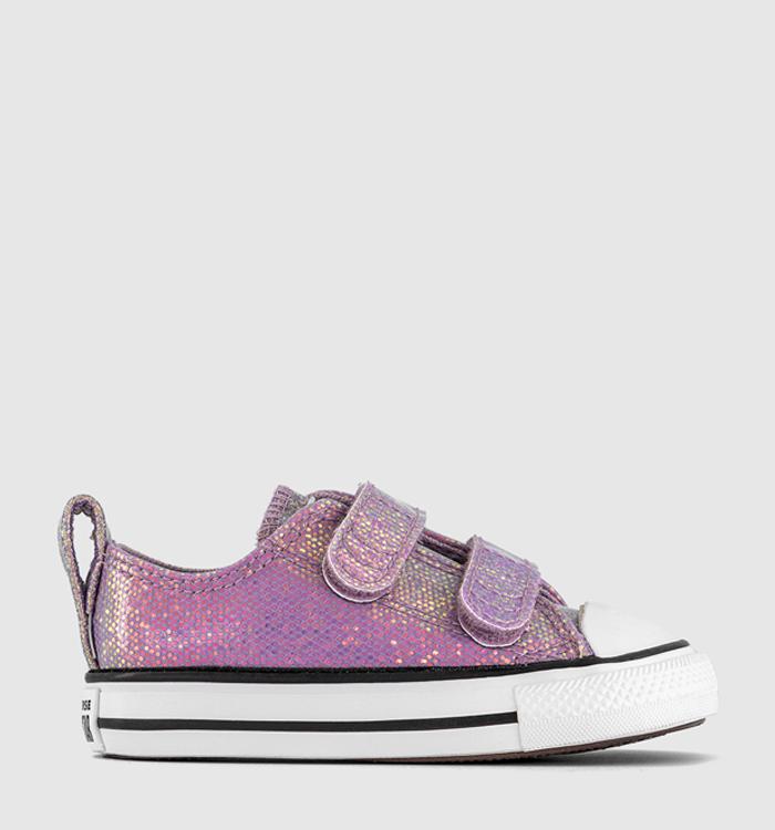 Converse All Star 2vlace Trainers Lilac Glitter