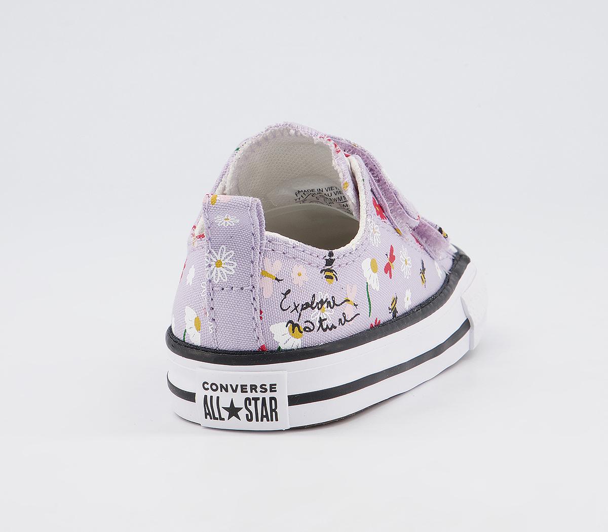 Converse All Star 2vlace Trainers Converse All Star 2vlace Trainers Infinite Lilac White Black Nature Bug