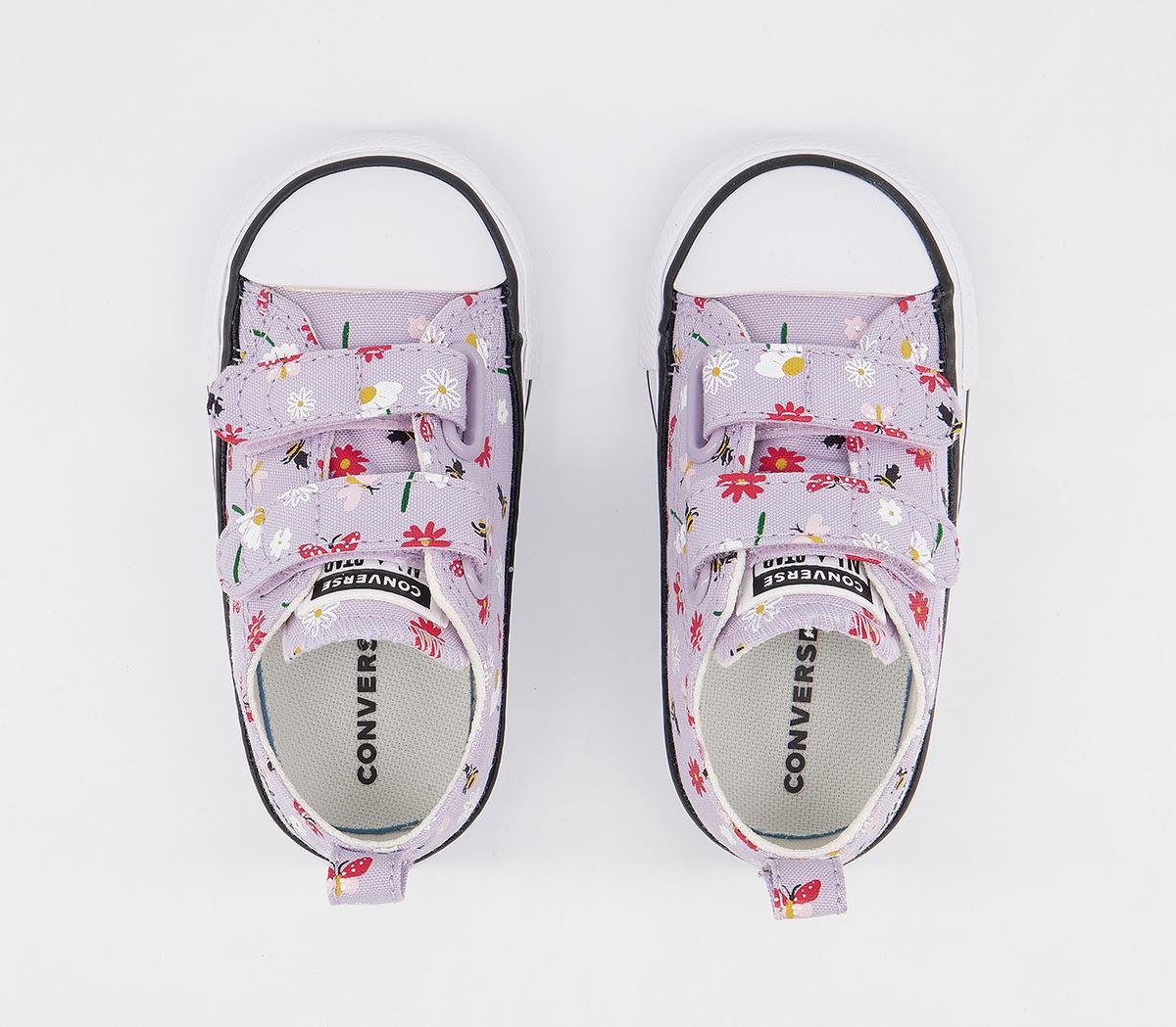 Converse All Star 2vlace Trainers Converse All Star 2vlace Trainers Infinite Lilac White Black Nature Bug