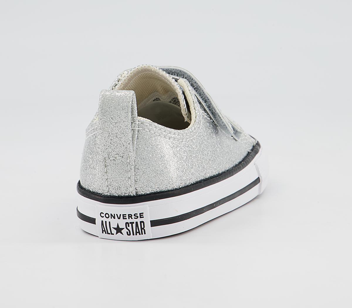 Converse All Star 2vlace Trainers Converse All Star 2vlace Trainers Silver Glitter